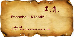 Praschek Niobé névjegykártya
